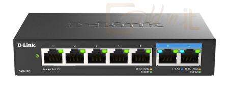 Hálózati eszközök D-Link DMS-107 7-Port Multi-Gigabit Unmanaged Switch - DMS-107/E