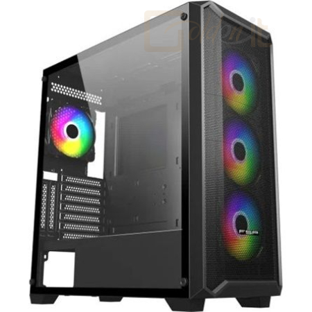 Ház FSP CMT591A RGB Window Black - CMT591A