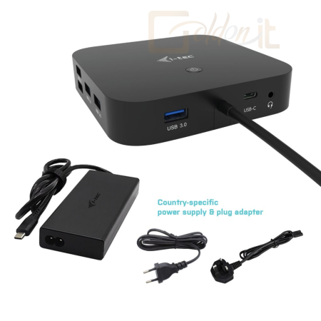 Notebook kiegészitők I-TEC USB-C HDMI DP Docking Station with Power Delivery 100 W + i-tec Universal Charger 100 W - C31HDMIDPDOCKPD100