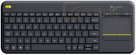 Billentyűzet Logitech K400 Plus Wireless Touch Keyboard Black UK - 920-007143