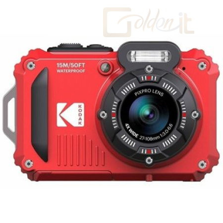Kompakt Kodak Pixpro WPZ2 Red + 2db akku 16GB microsd - KO-WPZ2-RD6