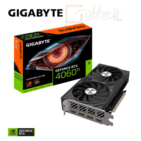 Videókártya Gigabyte RTX4060 TI WINDFORCE OC 16G - GV-N406TWF2OC-16GD