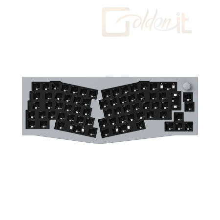 Billentyűzet Keychron Q8 Swappable RGB Backlight Knob ISO Keyboard Barebone Silver Grey - Q8-F2