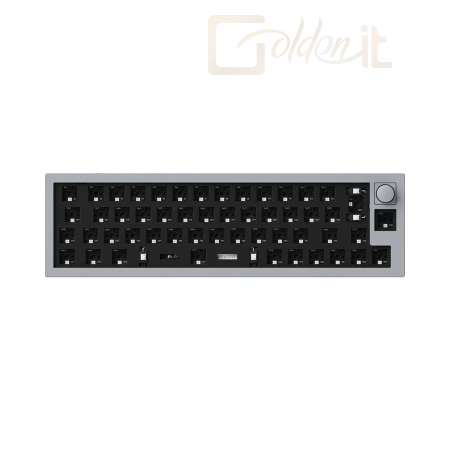 Billentyűzet Keychron Q9 Swappable RGB Backlight Knob ISO Keyboard Barebone Silver Grey - Q9-F2