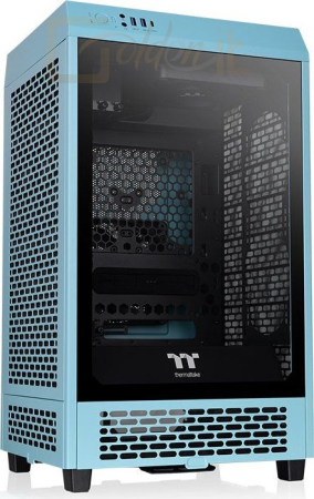 Ház Thermaltake The Tower 200 Mini Chassis Tempered Glass Turquoise - CA-1X9-00SBWN-00