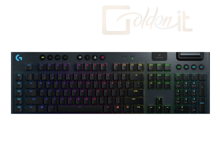 Billentyűzet Logitech G915 Lightspeed Wireless RGB GL Linear Mechanical Gaming Keyboard Carbon US - 920-008962