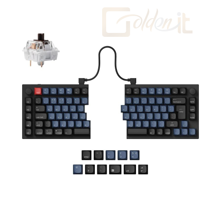 Billentyűzet Keychron Q11 QMK Custom RGB Brown Switch Mechanical Keyboard Layout Collection Black UK - Q11-M3-UK