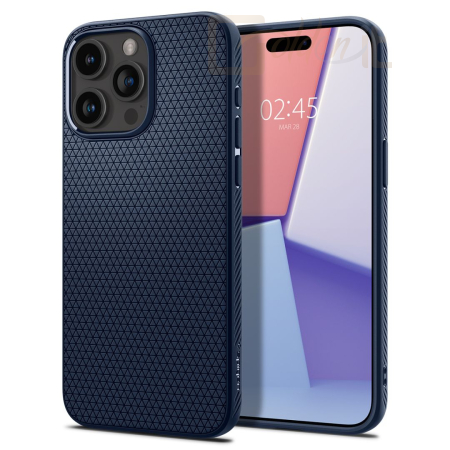 Okostelefon kiegészítő Spigen iPhone 15 Pro Case Liquid Air Navy Blue - ACS06705