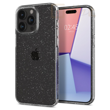 Okostelefon kiegészítő Spigen iPhone 15 Pro Max Case Liquid Crystal Glitter Crystal Quartz - ACS06559