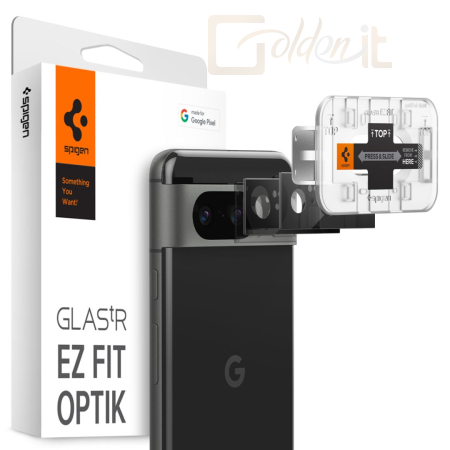 Okostelefon kiegészítő Spigen  Google Pixel 8 Glass tR EZ Fit Optik Black (2 Pack) - AGL06352