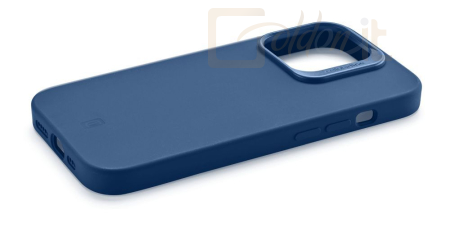 Okostelefon kiegészítő Cellularline Sensation protective silicone cover with MagSafe support for Apple iPhone 15, blue - SENSPLUSIPH15B
