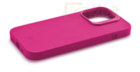Okostelefon kiegészítő Cellularline Sensation protective silicone cover with MagSafe support for Apple iPhone 15, pink - SENSPLUSIPH15P