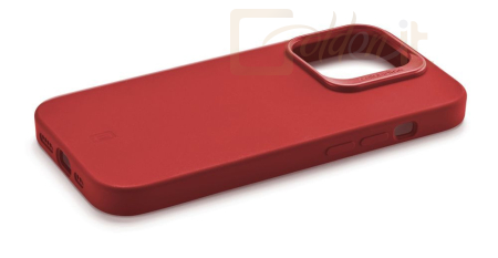 Okostelefon kiegészítő Cellularline Sensation protective silicone cover with MagSafe support for Apple iPhone 15, red - SENSPLUSIPH15R