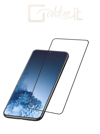 Okostelefon kiegészítő Cellularline Protective tempered glass for the entire display Capsule for Samsung Galaxy S21 - TEMPGCABGALS21K