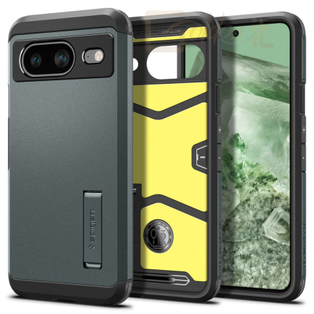 Okostelefon kiegészítő Spigen Google Pixel 8 Tough Armor Abyss Green - ACS06285