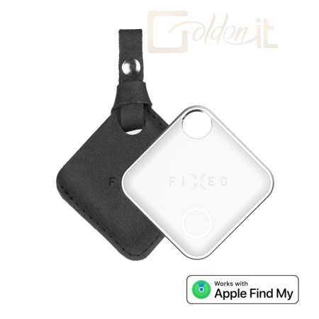 Okostelefon kiegészítő FIXED Tag with Leather Case, black - FIXTAG-C2-BK