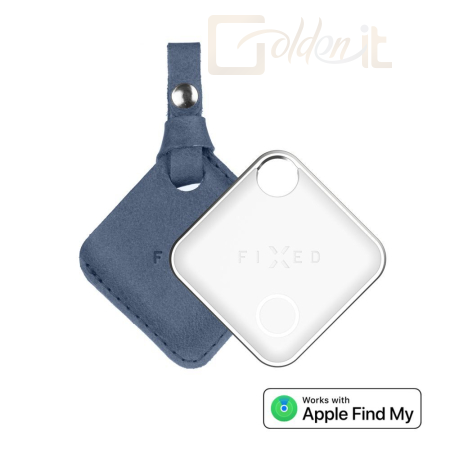 Okostelefon kiegészítő FIXED Tag with Leather Case, blue - FIXTAG-C2-BL