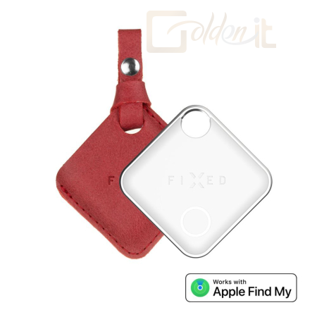 Okostelefon kiegészítő FIXED Tag with Leather Case, red - FIXTAG-C2-RD