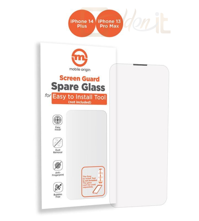 Okostelefon kiegészítő Mobile Origin Orange Screen Guard Spare Glass iPhone 14 Plus/13 Pro Max - SGA-SP-I14PLUS