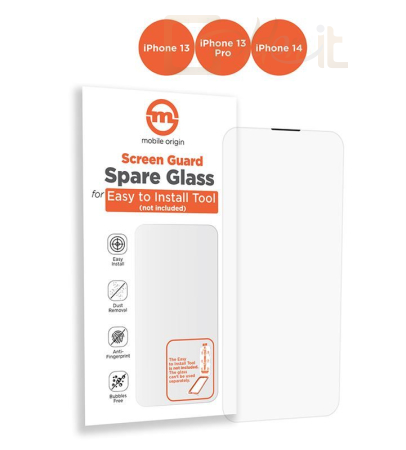 Okostelefon kiegészítő Mobile Origin Orange Screen Guard Spare Glass iPhone 14/13 Pro/13 - SGA-SP-I14