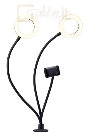 Okostelefon kiegészítő Dörr SLR-12 LED SZELFI DUAL RING LIGHT Black - D371047