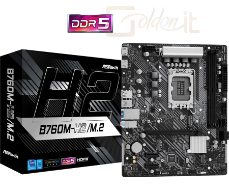 Alaplapok ASRock B760M-H2/M.2 - 90-MXBN00-A0UAYZ