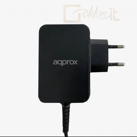 Notebook kiegészitők Approx 65W power adapter for laptops, tablets & smartphones Type C Black - APPA65CV2