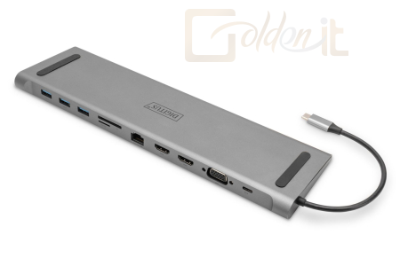 Notebook kiegészitők Digitus 11-Port USB-C Docking Station Grey - DA-70898