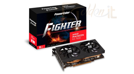 Videókártya PowerColor RX 7600 8GB DDR6 Fighter - RX7600 8G-F