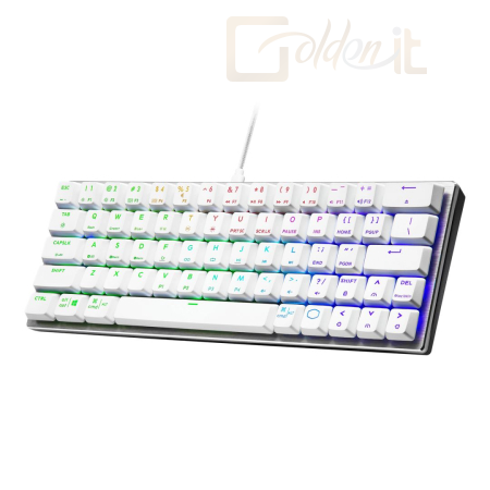 Billentyűzet Cooler Master SK620 Red Switch RGB Mechanical Keyboard Silver White US - SK-620-SKTR1-US