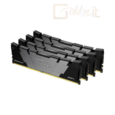RAM Kingston 64GB DDR4 3600MHz Kit(4x16GB) Fury Renegade Black - KF436C16RB12K4/64