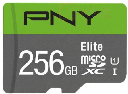 USB Ram Drive PNY 256GB microSDXC Elite Class 10 UHS-I V10 A1 + adapterrel - P-SDU256V11100EL-GE