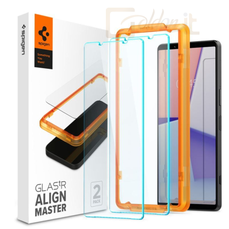 Okostelefon kiegészítő Spigen Glass tR Align Master 2 Pack - Sony Xperia 1 V - AGL06430