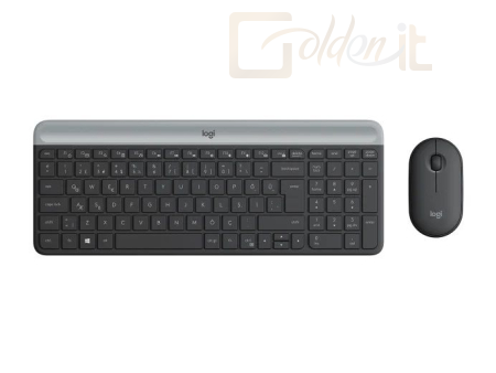 Billentyűzet Logitech MK470 Slim Wireless Keyboard and Mouse Combo Graphite UK - 920-009202