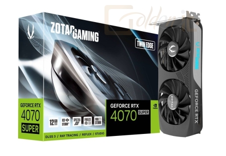 Videókártya Zotac GeForce RTX4070 12GB DDR6X SUPER Twin Edge - ZT-D40720E-10M