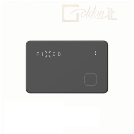 Okostelefon kiegészítő FIXED Smart tracker Tag Card with Find My support Wireless Charging Black - FIXTAG-CARD-BK