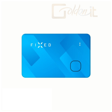 Okostelefon kiegészítő FIXED Smart tracker Tag Card with Find My support Wireless Charging Blue - FIXTAG-CARD-BL