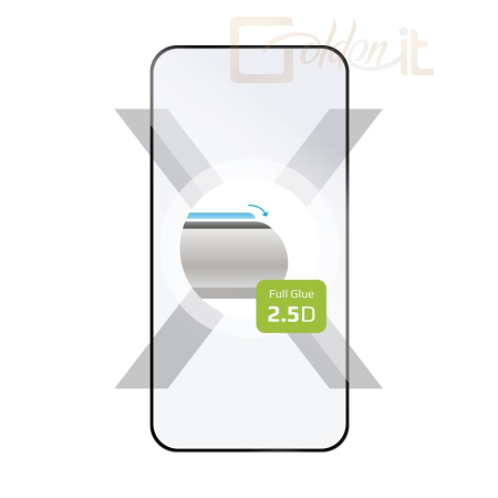 Okostelefon kiegészítő FIXED Full Cover 2,5D Tempered Glass for Google Pixel 8, black - FIXGFA-1155-BK