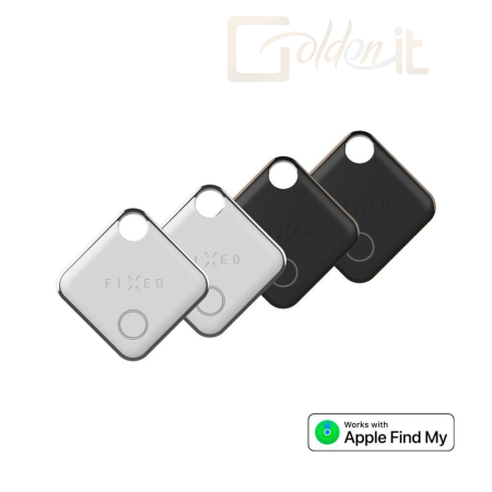 Okostelefon kiegészítő FIXED Tag with Find My support, Four Pack - 2x black + 2x white - FIXTAG-4PACK-BKWH