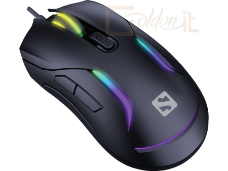 Egér Sandberg LightFlow 6D Gamer mouse Black - 640-27