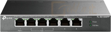 Hálózati eszközök TP-Link TL-SG1006PP 6-Port Gigabit Desktop Switch with 3-Port PoE+ and 1-Port PoE++ - TL-SG1006PP