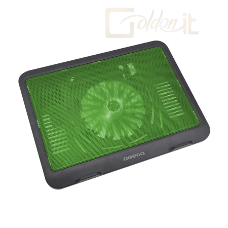 Notebook kiegészitők Platinet Omega Laptop Cooler Pad Wind Black/Green - OMNCPWG