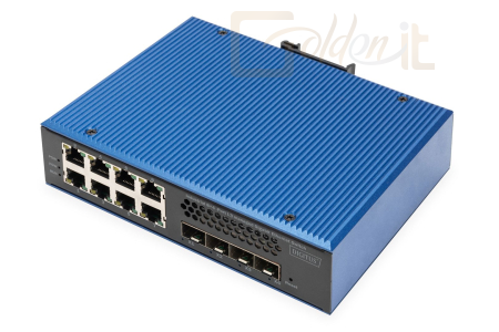 Hálózati eszközök Digitus Industrial 8 + 4 10G Uplink Port L3 managed Gigabit Ethernet Switch - DN-651160