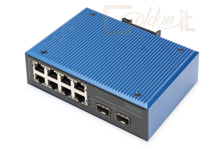 Hálózati eszközök Digitus Industrial 8+2 -Port Fast Ethernet PoE Switch - DN-651147