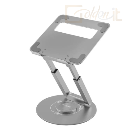 Notebook kiegészitők Promate  DeskMate-6 Ergonomic Multi-Level Aluminium Laptop Stand Silver - DESKMATE-6.GREY