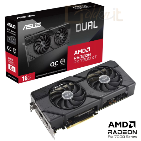 Videókártya Asus DUAL-RX7800XT-O16G - 90YV0JJ1-M0NA00
