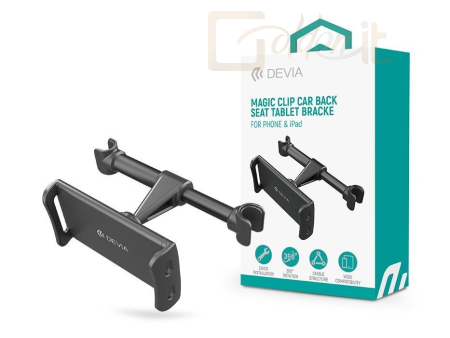 Okostelefon kiegészítő Devia ST387319 univerzális fejtármlára szerelhető telefon tartó Black - ST387319