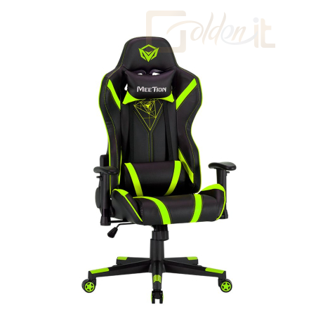 Gamer szék Meetion CHR15 Cute E-Sport Racing Gaming Chair Black/Green - MT-CHR15BG