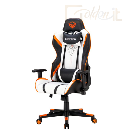 Gamer szék Meetion CHR15 Cute E-Sport Racing Gaming Chair Black/White/Orange - MT-CHR15BWO