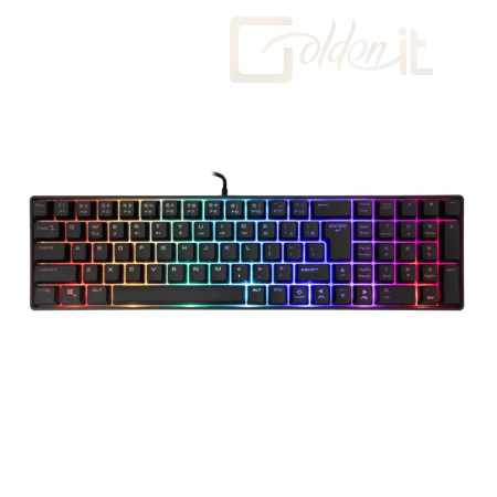 Billentyűzet White Shark GK-001114B Gladius RGB Gaming keyboard Black US - GK-001114B